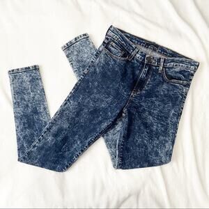 Flying Monkey acid wash jeans skinny denim stretch 90s 80s size 29